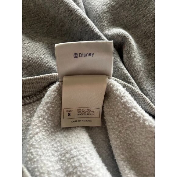 Vintage DISNEYLAND USA Flag Womens Girls Sweatshirt Size Small Gray Mickey Mouse - Picture 4 of 7